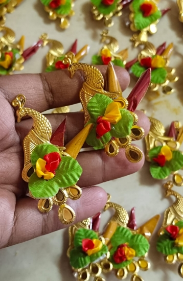 Picture of Peacock Design with Haldi Kumkum ( pack of 20 pcs)