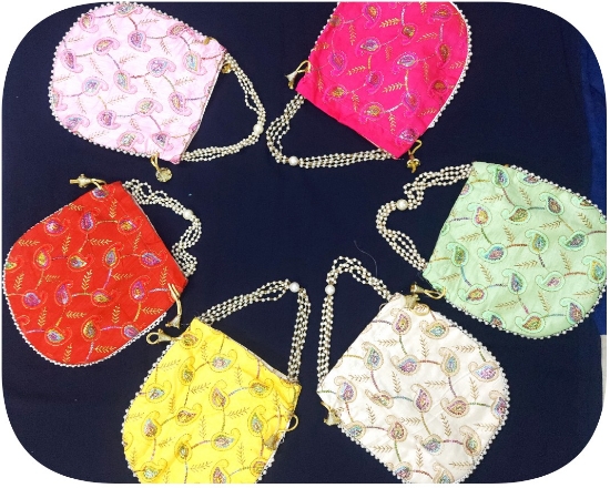 Picture of Sequins work Potili bags(Set of 10 pcs)