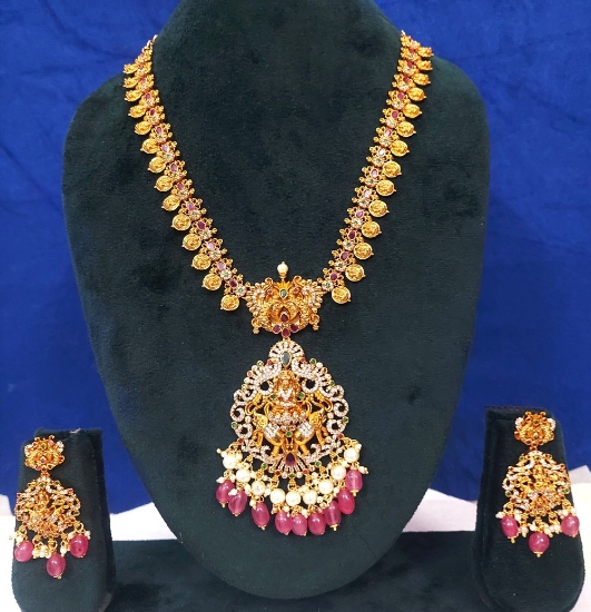 Picture of Kasu Haram with Lashmi devi pendent